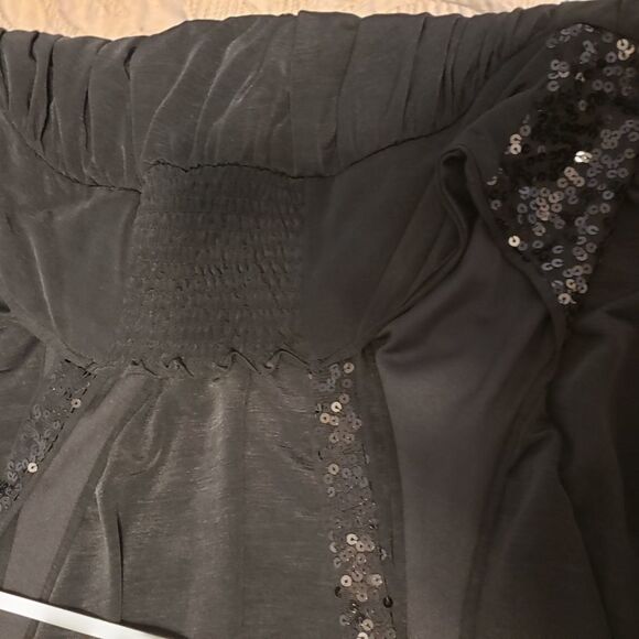 Stunning Apt 9 Beaded Sparkly Top Black Party Dress Medium‎ Trendy Timeless - Picture 9 of 16